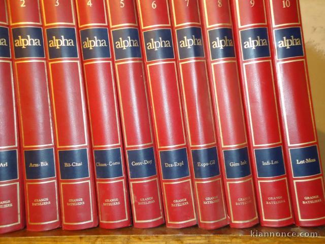 Encyclopédie Alpha en 15 volumes