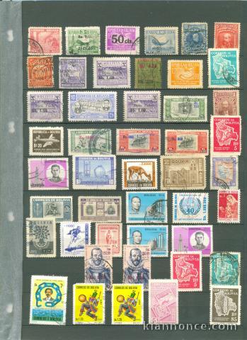 Echanges de timbres Bolivie.