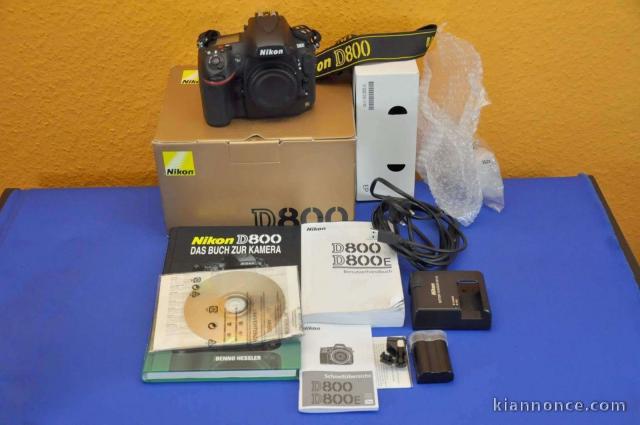 Nikon d800 36,3 MP DSLR avec accessoires paquet et livre
