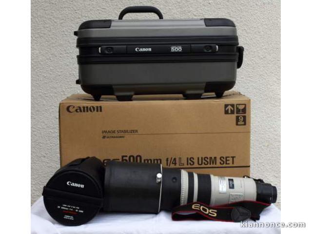 CANON TELEOBJECTIF 500mm f 4 L IS USM et valise