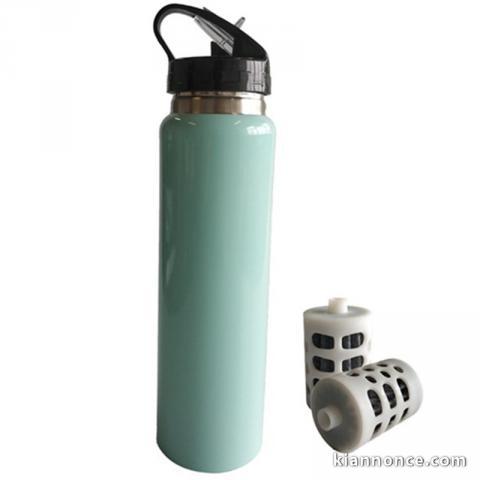 Camping trip water filter food grade stainless steel bottle