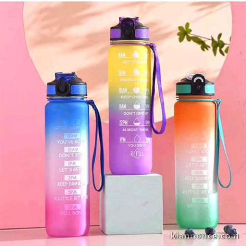 Color plastic sports portable filter water bottle