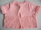 cardigan rose 12 mois tricot laine bébé fait main