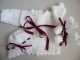 Trousseau blanc bordeaux layette bébé tricot laine