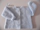 Brassière tricot bébé pas chère tricotée main layette bb AZUR
