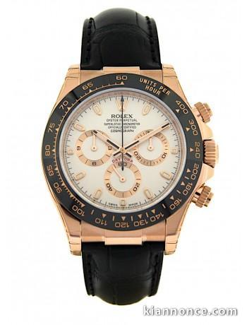 ROLEX Daytona Or rose/cuir 116515