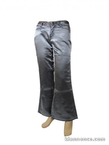 Pantalon gris brillant