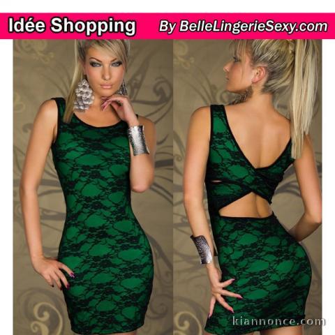 Robe courte MIRANDA verte