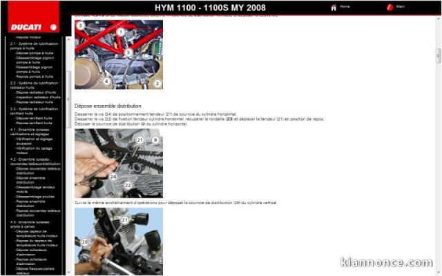 Manuel atelier + P-L Ducati HYM 1100-1100S -2008-FR
