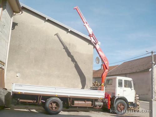 CAMION PORTEUR GRUE, IVECO 14 TONNES