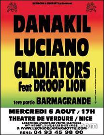 Danakil - Luciano - Gladiators à Nice le 6 Août 2014