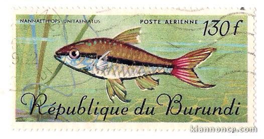 Animaux Poissons Burundi 0bl Y&T n°0070PA : Nannaethiops