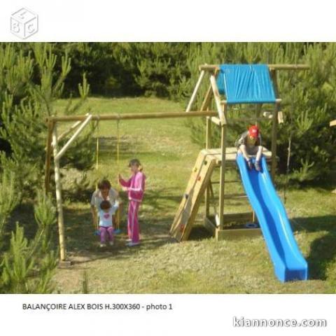 Balançoires bois - aires de jeux pour enfants