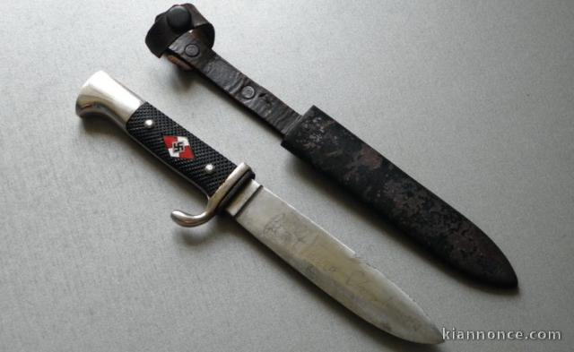 Je vends cette couteau allemand HJ, RZM M7/51 1938, origine