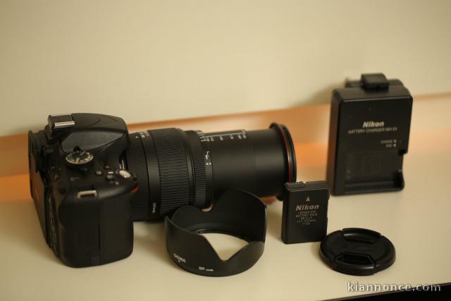 Nikon D5100 16.2 MP Digital SLR Camera - Sigma DC 18-200mm HSM