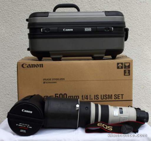 CANON TELEOBJECTIF 500mm f 4 L IS USM et valise
