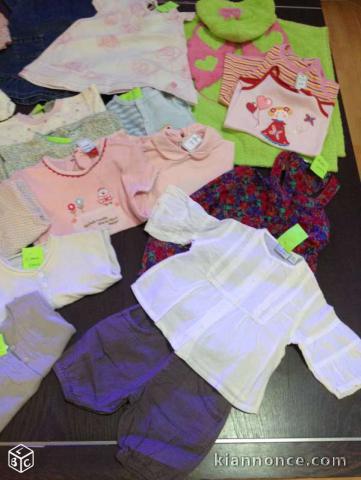   Lot vétements bébé fille 12 mois : 26 pièces