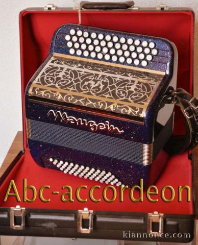 Accordeon 60 basses Maugein 5 kg Excellent etat