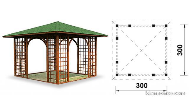 GAZEBOS EN BOIS NOUVEAUTE