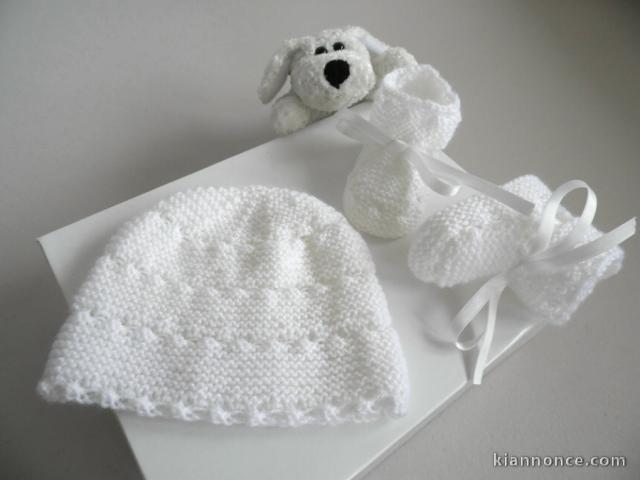 Tricot bébé Duo BLANC rayé Astra 