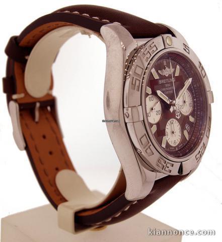 NEW Breitling Chronomat 41 Chronograph Steel Brown Dial Watch AB0