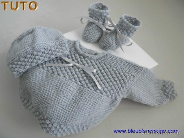 Explications, Tuto tricot bébé trousseau gris astrakan