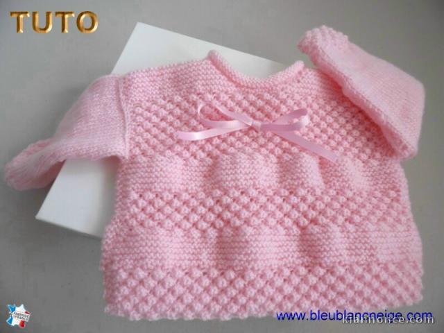 Tuto brassière bb layette tricot bebe explications en pdf