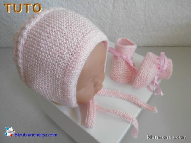 Fiche tricot bébé, à télécharger, layette, tricot bébé,TUTO, pdf