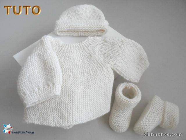 Fiche tricot bébé, à télécharger, layette, tricot bébé,TUTO, pdf