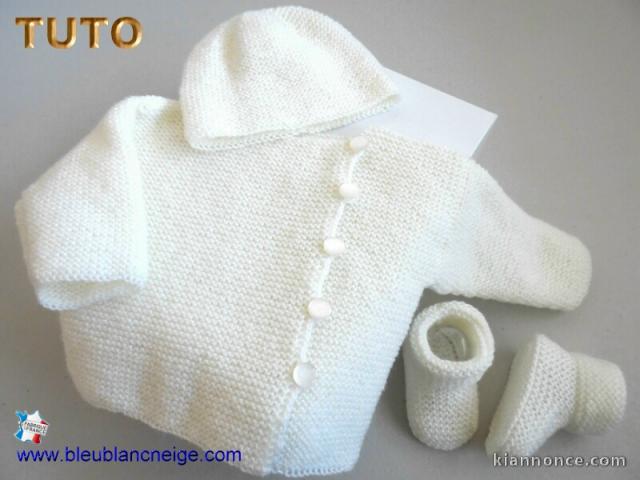 Fiche tricot bébé, à télécharger, layette, tricot bébé,TUTO, pdf