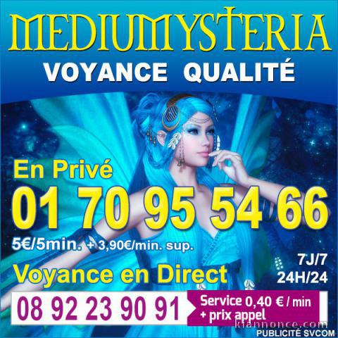 VOYANCE AMOUR MEDIUMYSTERIA 0892 23 90 91 (0,40€/mn)