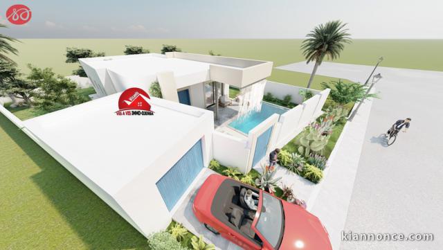 VENTE SUR PLAN - VILLA AVEC 3 CHAMBRES - DJERBA HOUMT SOUK