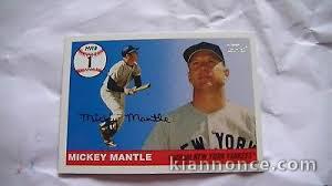carte de baseball Mikey mantle