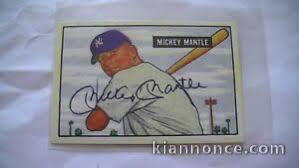 carte de baseball Mikey mantle