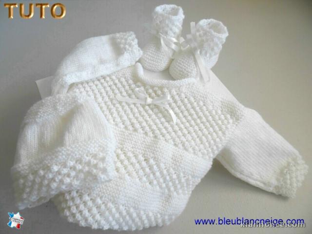 Fiche Tricot bébé, TUTO, explications complètes ensemble bb