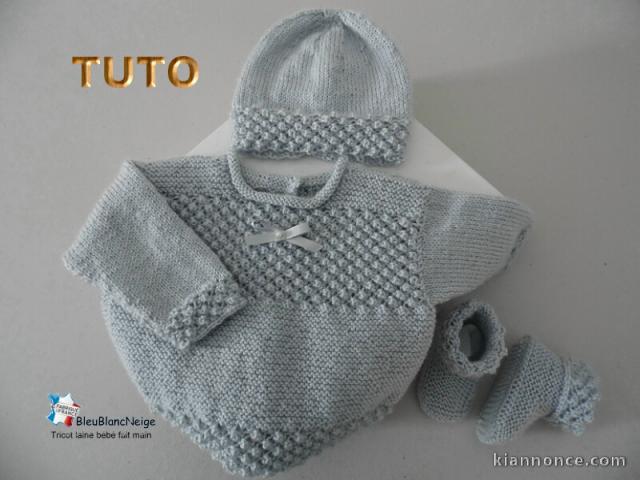 Fiche Tricot bébé, TUTO, ensemble complet layette bb