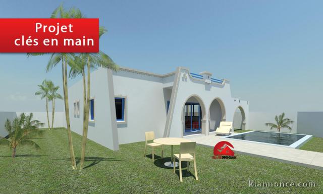 A VENDRE UN PROJET D UNE VILLA STYLE DJERBIEN A HOUMT SOUK DJERBA