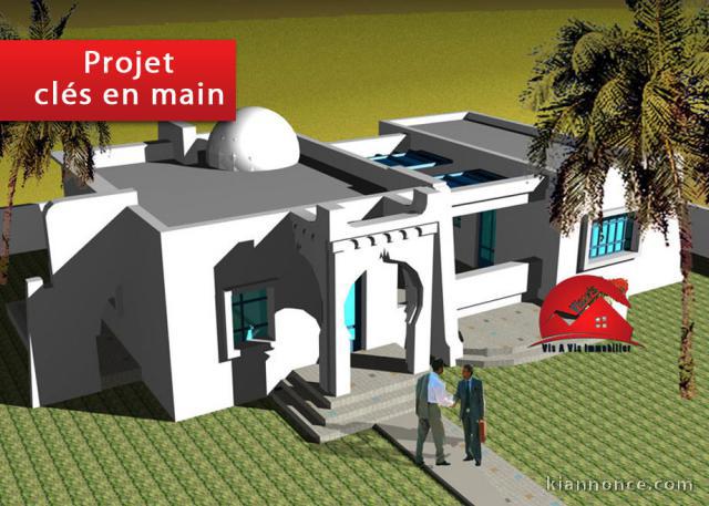 A VENDRE UN PROJET D UNE MAISON CLÉ EN MAIN A HOUMT SOUK DJERBA