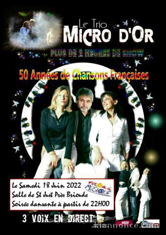 Concert dansant Gratuit chansons francaises Trio Micro d\