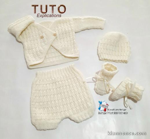 Tuto Tricot bebe et Boutique layette bb fait main 