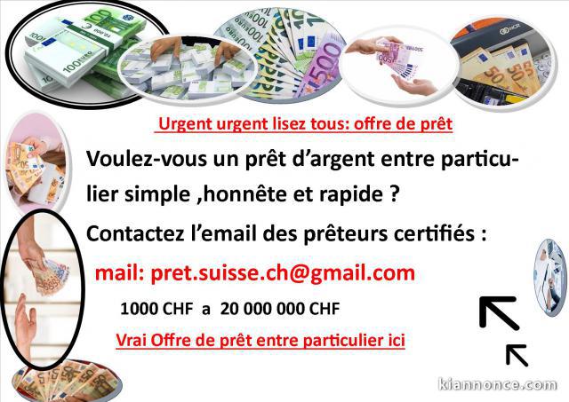  OFFRE DE PRET ENTRE PARTICULIER RAPIDE ET FIABLE Prêt Crédit Fin