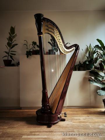 Harpe à pédales 47 cordes Camac Athéna TD Acajou neuf