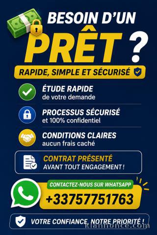 💰 PRÊT RAPIDE ET SÉCURISÉ