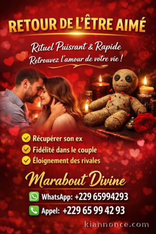 Rituel de réconciliation amoureuse Tél :+22965994293