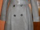 Manteau cuir gris façon trench