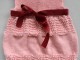 tricot laine bébé fait main robe rose