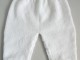 Pantalon blanc bébé tricot laine 