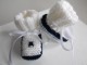 Vêtement Chaussons bébé tricot laine fait main 