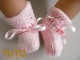 Explication TUTO chaussons layette bébé tricot laine