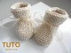 Explication TUTO chaussons layette bébé tricot laine